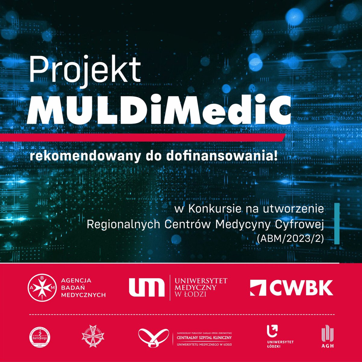 Już jutro w uczelnianym Centrum Wsparcia Badań Klinicznych prezentacja projektu MULDiMediC oraz briefing prasowy z udziałem @R_Sierpinski, prezesa @AgencjaBadanMed Zapraszamy, @tvp3_lodz @radiolodz @Wyborcza_Lodz @m_szkudlarek @DziennikLodzki @Tu_Lodz