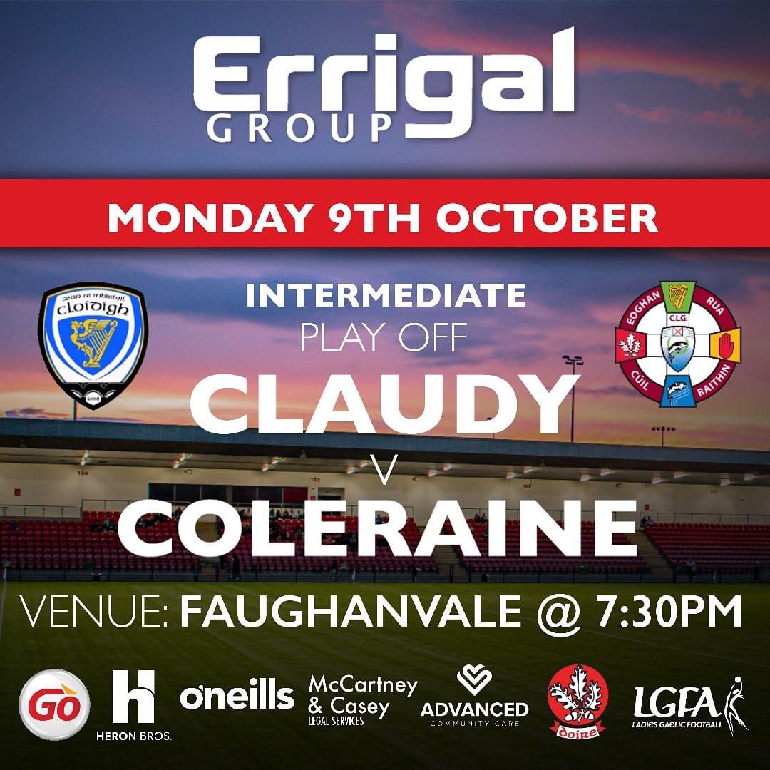 Ladies Championship

Our Senior ladies play Coleraine tonight in a playoff at Faughanvale. 
Throw in at 7.30pm

Good luck to the ladies and management.

#Clóidighabú