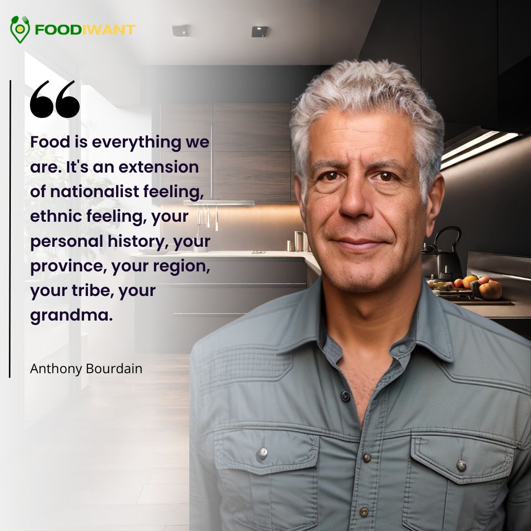 Anthony Bourdain's wisdom reminds us of the profound connection between food and identity. Let's celebrate the diverse flavors that bring us together. 🌍🍴 #FoodAndIdentity #CulinaryConnection