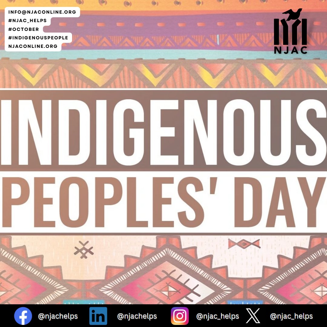 Today we celebrate and honor all indigenous people and commemorates their history and culture. 

#indigenouspeoplesday #indigenous #nativeamerican #dvawareness #svawareness #secondchance #reentry #health #communityresource #nonprofit #newjersey #njac_helps