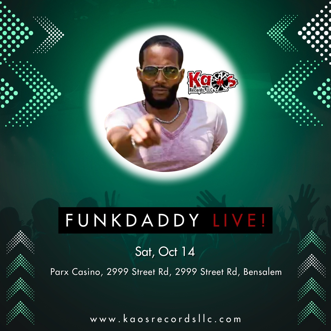 KaosRecordsLLC's tweet image. 🕺 Get ready to groove with FUNKDADDY LIVE! 

Join us on Sat, Oct 14 at Parx Casino, Bensalem. 🎉🎸 

#FUNKDADDY #LiveConcert 

🌐 kaosrecordsllc.com
🎧 open.spotify.com/artist/4up1lfg…
🎧 open.spotify.com/artist/7Dor2Cu…
🌐 aliveshoes.com/brand/fiveboros