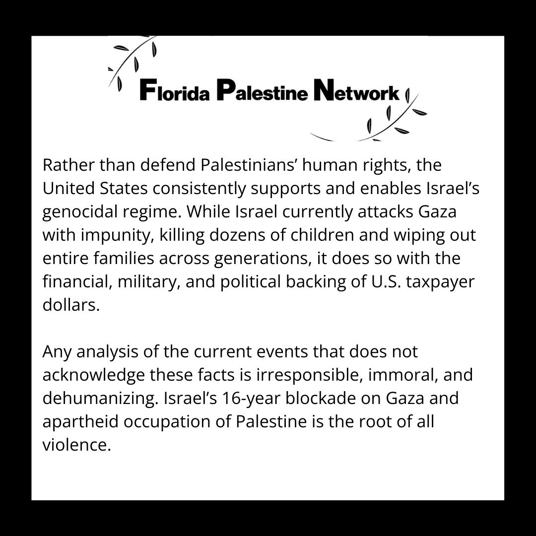 Florida Palestine Network tweet media