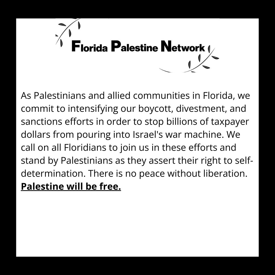 Florida Palestine Network tweet media