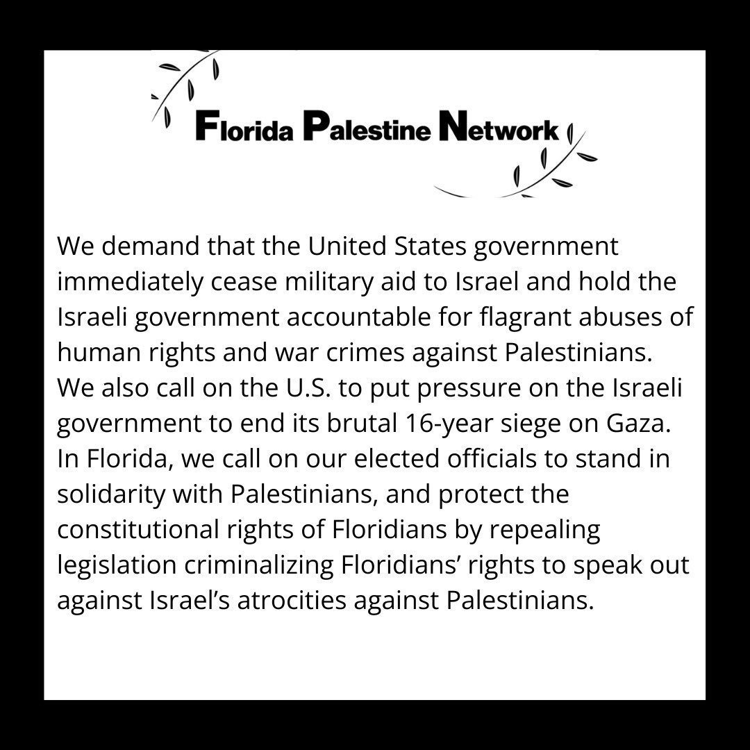 Florida Palestine Network tweet media