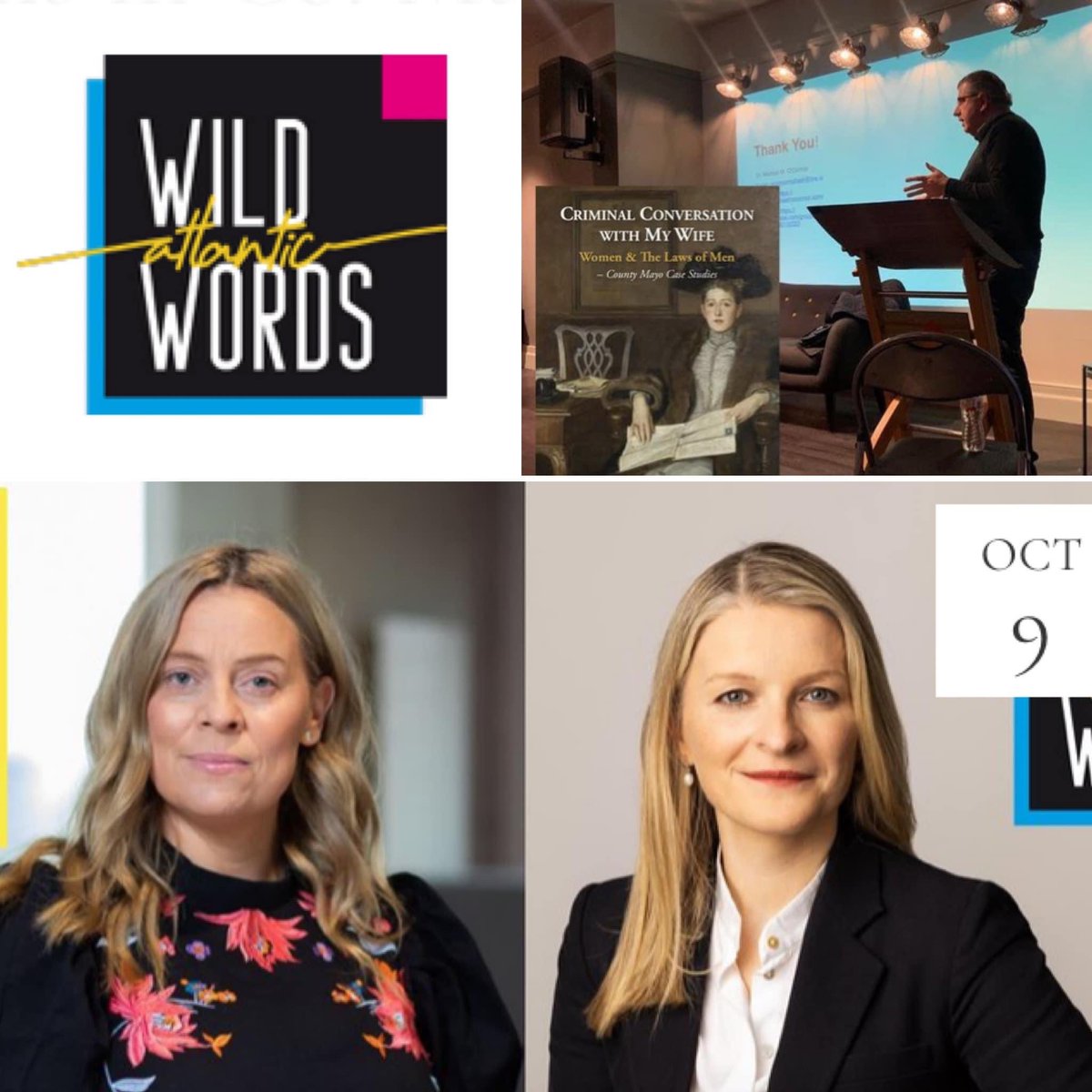 🙌 Opening night @wildatlanticwords and what a line-up @bridgestreetbar: 7pm📚The emergence of Magdalene Asylums in #Mayo in the 19thC – a talk by author Michael M O'Connor 8pm📚Katriona O’Sullivan, inspirational best-selling author of ‘Poor’, in conversation with Áine Kerr
