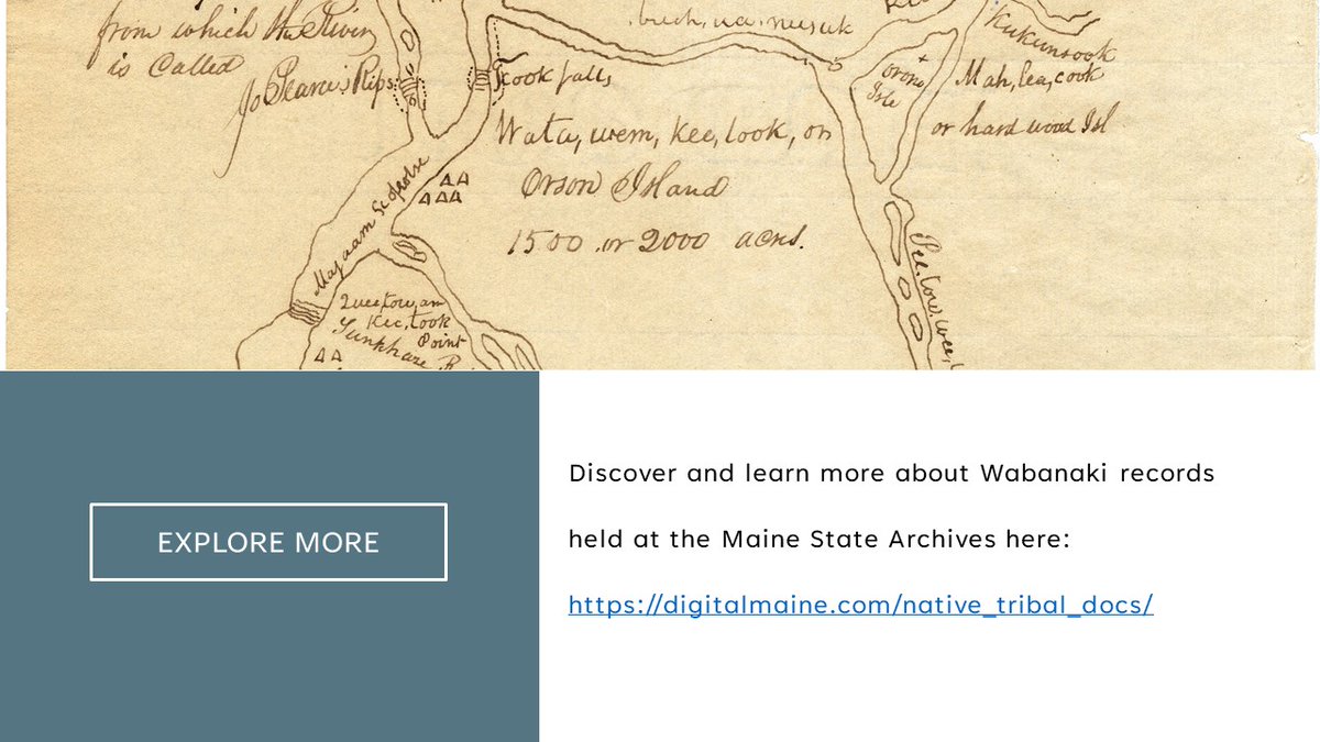 At the Maine State Archives, we preserve and make accessible the records created by the Maine State Government. This includes records documenting the relationship between the State and the Wabanaki communities. Discover more here:
digitalmaine.com/native_tribal_…