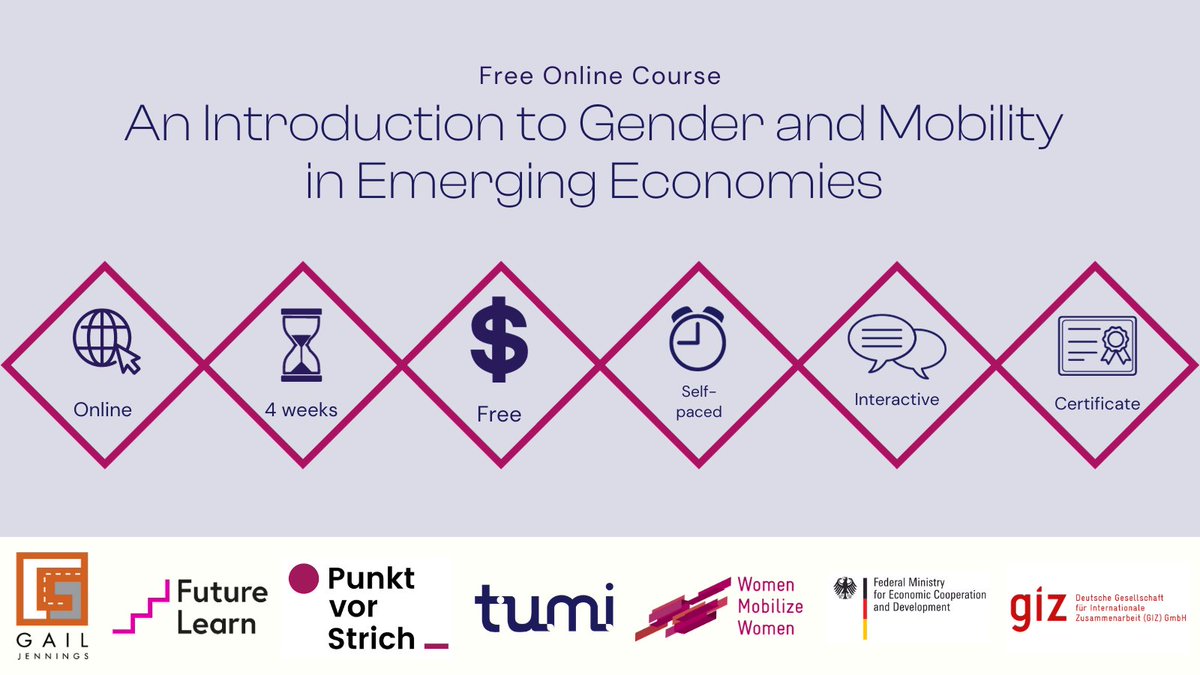 Join us and contribute to sustainable transport that is gender inclusive. Sign up to this interactive course by @womenmobilize and learn from leading experts. Starting 9th of October! futurelearn.com/courses/an-int… #elearning #MobilizeMinds #WomenMobilize