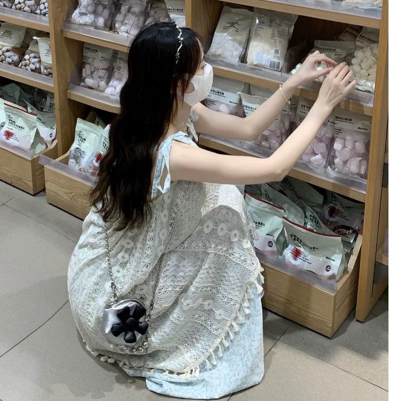sasisbysi's tweet photo. เดรสน่ารักโคตร ชอบตรงที่เค้ามีเป็นลายถักๆอะ สวยมาก สายเดี่ยวเป็นแบบเชือกผูก เอาไว้ใส่ไปคาเฟ่งี้🧁✊🏻👀 https://t.co/FxmwseBHP2