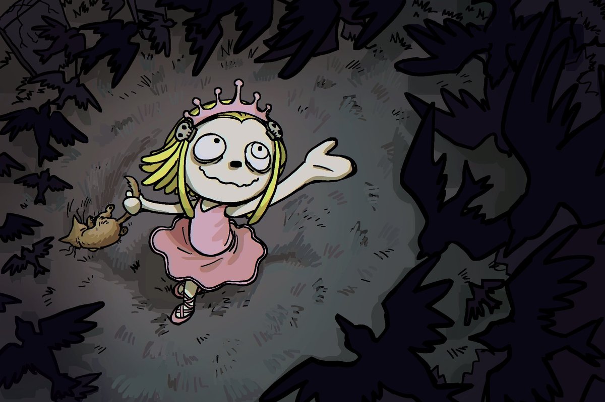 katloid's tweet photo. also for class. concept art of Lenore the cute little dead girl. i also had to do a presentation on this and bombed hard https://t.co/jBzkia39V6