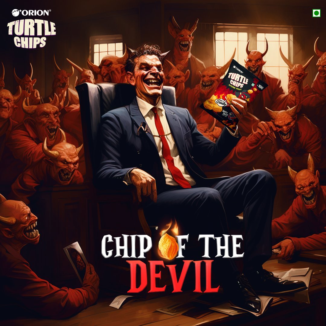 OrionSnacks's tweet photo. Just the Devil praising his creation! 🔥

Halloween season is down the corner. 👻
Have you tried Spicy Devil Chips yet?
Comment below!

#Orion #TurtleChips #SpicyDevilChips #Snacking #Halloween #TheDevilHimself #SpookySeason https://t.co/AXph0FO2s3