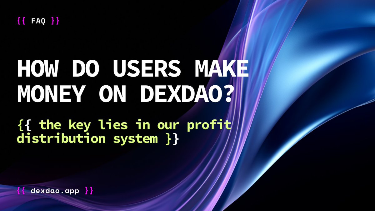 Let's start this week with a FAQ!

Navigating the intricacies of DeFi can be a daunting task for crypto newcomers. Today, we're addressing a burning question:

How can users earn money on DEXDAO?