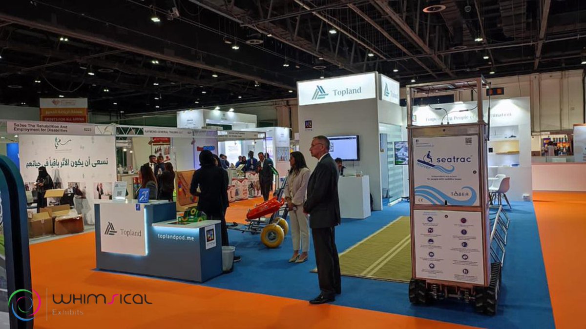 whimsicalexhib's tweet image. ⚡We are excited to share glimpses of our newly built seamless stand created for our client Topland in Dubai for the show AccessAbilities Expo 2023.

📍Email us your requirements at info@whimsicalexhibits.eu

#standcontractor 
 #AccessAbilitiesExpo2023 @toplandgt