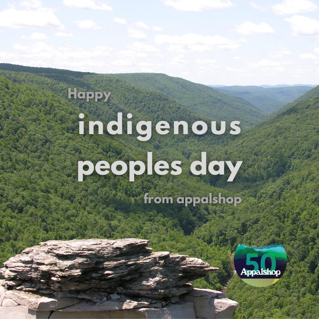 Appalshop's tweet photo. Colonization of Appalachia started long before the coal companies, long before industrial timber companies, long before absentee landowners profited over &amp; above tenant settlers.

To remember Appalachian history means remembering our WHOLE history.

Happy #IndigenousPeoplesDay. https://t.co/z3s0ngM5SQ