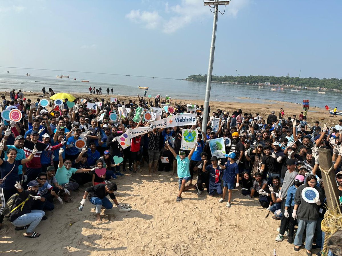 ConcentrixIND's tweet photo. Amazing effort by our Mumbai & Thane team! Over 500 game-changers came together to clean the Versova beach in partnership with Cheersfurever NGO. They collected a whopping 60,000 kgs of garbage!
Super proud & grateful! 🙌🌟
#ConcentrixForGood #MakingADifference https://t.co/2Cgg8Sb2PN
