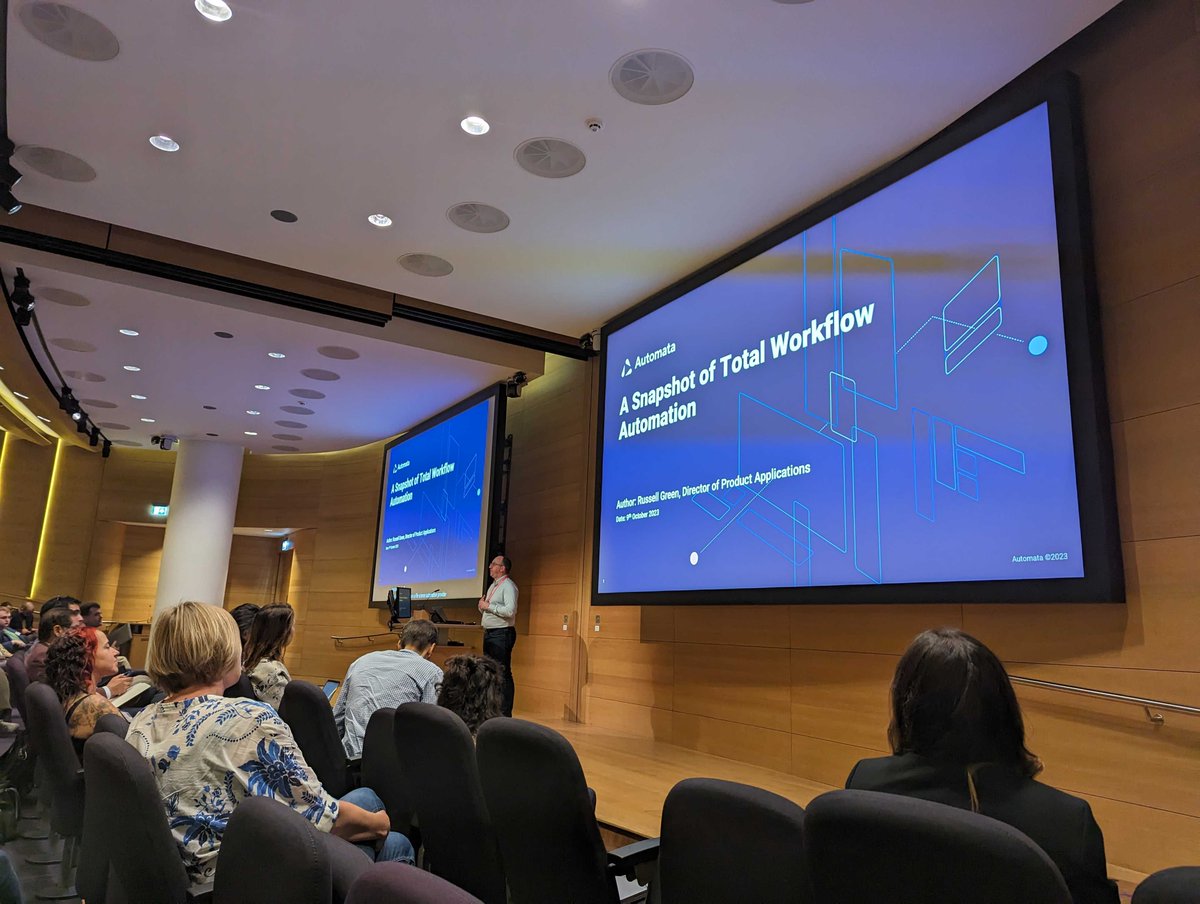 automata_tech's tweet photo. Here's Russ, our Director of Product Applications, presenting his talk at @TheCrick International Cancer Conference earlier today.
You can see LINQ in action at the ASF today and tomorrow - we still have some spaces ๐ฌ
#CrickCancerConf #BioTech #Genomics https://t.co/Wzi5uBAod9