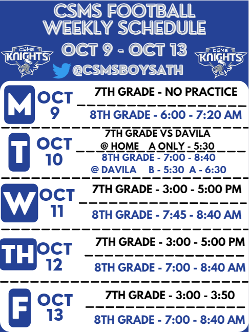 CSMSBoysAth's tweet photo. Week 9 Football Practice Plan https://t.co/tf7rMOWs3n