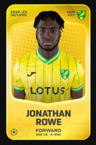 Saify14_'s tweet photo. 🚨SORARE GIVEAWAY🚨

@NorwichCityFC sensation Jonathan Rowe 🔥

All you have to do is 
❤️+ 🔃
and FOLLOW @Saify14_ 

Good Luck and the Winner will be announced Wednesday

#SorareGiveaway https://t.co/0OUtWKO2ax