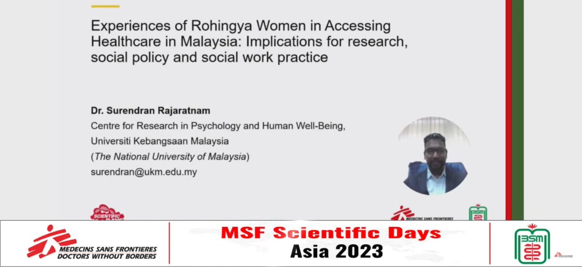 MSF_SouthAsia's tweet photo. "Challenges faced by #Rohingyas do not end after arriving in Malaysia. ​Their suffering is compounded by the lack of recognition of the status of refugees and asylum seekers in Malaysia," explains Dr. Surendran Rajaratnam @SurenRaj_
#MSFsciAsia https://t.co/f6SbpZBPyI