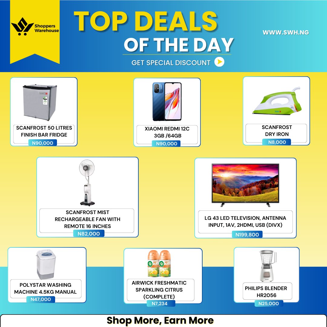 shoppers_swh's tweet photo. Shop the top deals of the day at https://t.co/pFvfGO4ISQ!

Limited time only, so don't miss out.

#Gaza #dealsoftheday #KennyBlaqChickenorBeef  #Salesforce #shoppingonline #savemoney #Arsenal  #marketplace https://t.co/V1TuWAQKNF