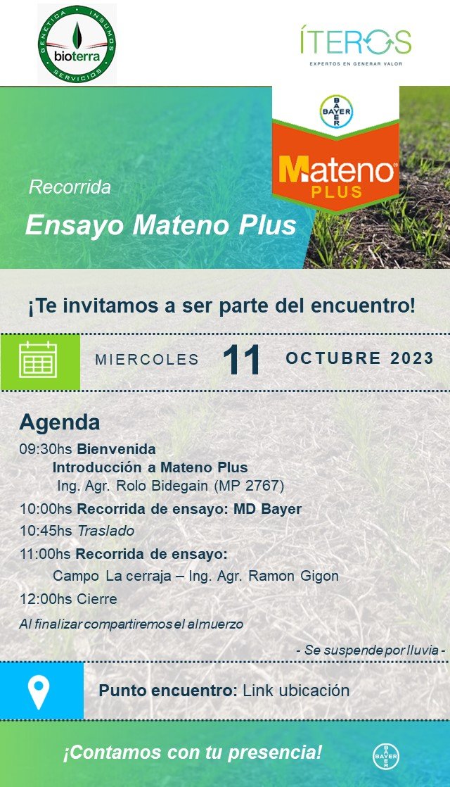 Este miércoles 11 de octubre!! 
Recorrida ensayo Mateno Plus
📌  maps.app.goo.gl/XUfgMsCuLddo1p…