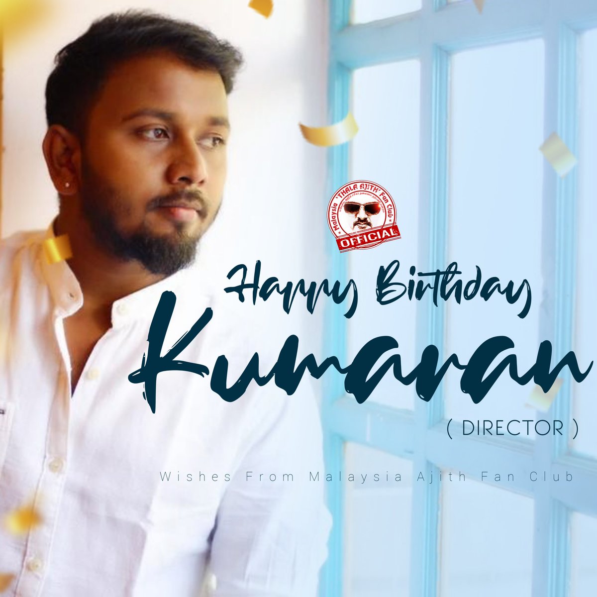 Happy Birthday @DirKumaran Brother May God Bless You Always ❤️🙌🏼🎉

#VidaaMuyarchi #AjithKumar #EffortsNeverFail #AK63