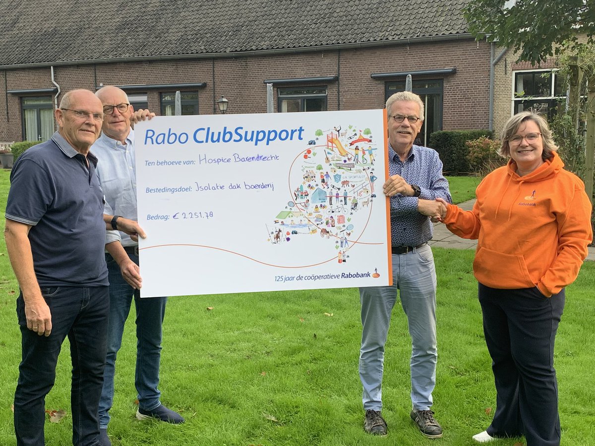 Vandaag zijn we heel erg blij verrast met de cheque van Rabobank Clubsupport. De stemmen van de leden Rabobank IJsselmondeDrechtsteden zijn goed voor maar liefst € 2251,78! Alle stemmers hartelijk dank voor uw steun.