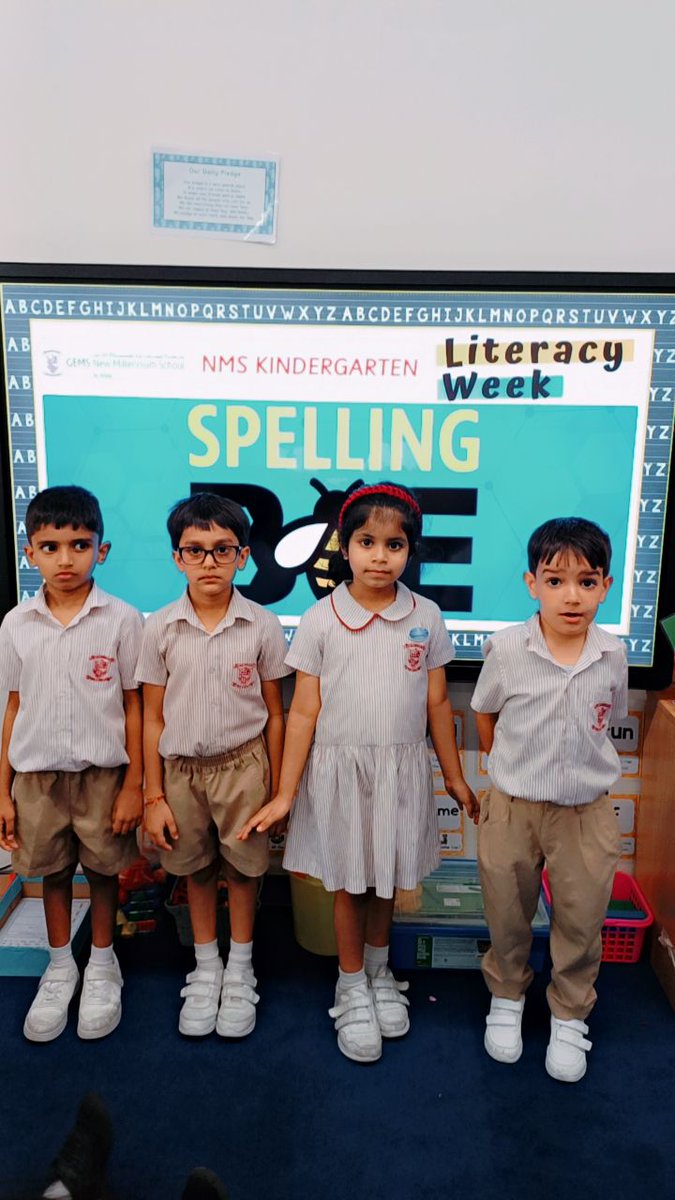 Vallarie Francis (@vallarieajish) on Twitter photo #KG2AStunnjngSeahorses took part in the #NMSKGLiteracyWeek #SpellingBee 🐝 to showcase their spelling skills with the CVCC words and tricky words...Congratulations to our winners who cleared both the rounds👏🏽 <a href="/NMSKindergarten/">NMS Kindergarten</a> <a href="/MichelleVerghe1/">Michelle Verghese</a> <a href="/gemsnms_alkhail/">GEMS NMS Alkhail</a> #KG2AStunnjngSeahorses took part in the #NMSKGLiteracyWeek #SpellingBee 🐝 to showcase their spelling skills with the CVCC words and tricky words...Congratulations to our winners who cleared both the rounds👏🏽 <a href="/NMSKindergarten/">NMS Kindergarten</a> <a href="/MichelleVerghe1/">Michelle Verghese</a> <a href="/gemsnms_alkhail/">GEMS NMS Alkhail</a>