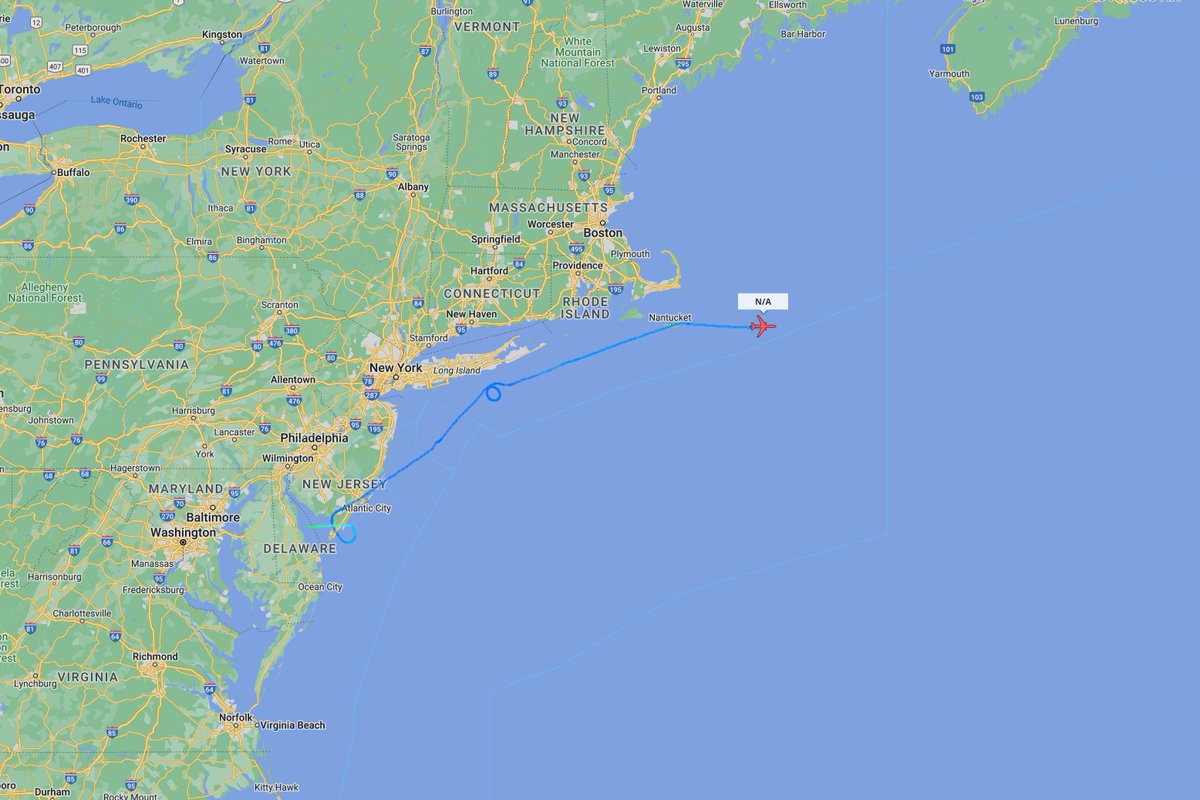 EISNspotter's tweet photo. ๐บ๐ธ US Air Force KC-10A #AE022F 86-0038
#CLEAN11 & #TABOR61 flt of six A-10s out of Martin State en route to ๐ต๐น Lajes on Coronet East 008. #TABOR62 returned to Martin State shortly after takeoff and was replaced by one of two air spares #TABOR67. https://t.co/lKvTEATfbK
