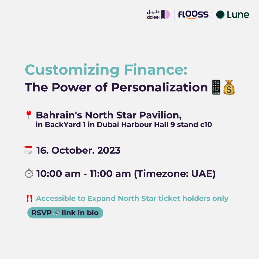 Curious about personalized financial services and their impact? 👀

Join our insightful panel discussion in Dubai next week for an illuminating discussion where we uncover the transformative power of personalized financial services

Sign up now 🔗 eventbrite.com/e/customizing-…