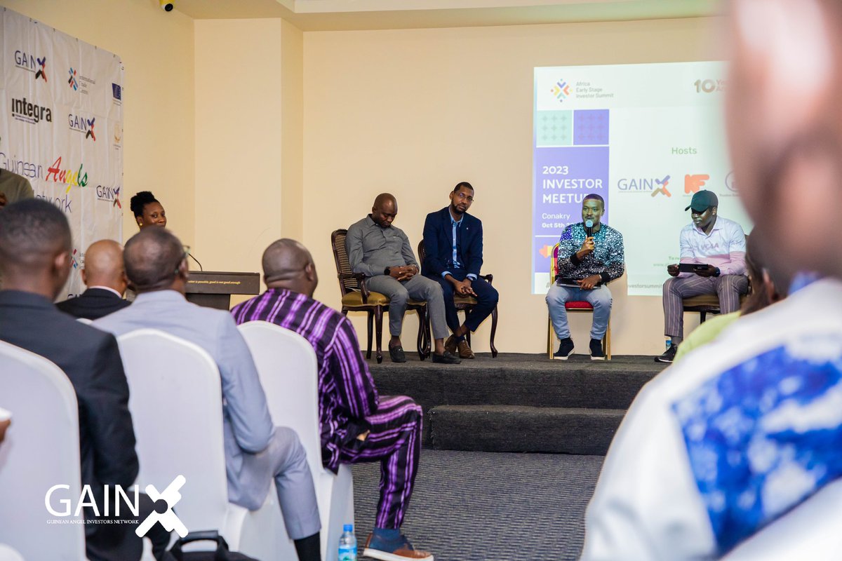 GAIN est fier d’avoir accueilli le #AESIS2023 Conakry Investor Meetup aux côtés des co-organisateurs : <a href="/kfi_consulting/">KF Invest & Consulting</a> , Trustee Seed Factory, ITC Intégra et <a href="/TOogueda/">TOogueda</a> TOogueda 
#AESIS2023 
<a href="/carolinegueissa/">Caroline Gueissaz</a>  <a href="/FadilahTchoumba/">Fadilah Tchoumba</a>  @VC4Africa   <a href="/ABANAngels/">ABAN Angels</a>