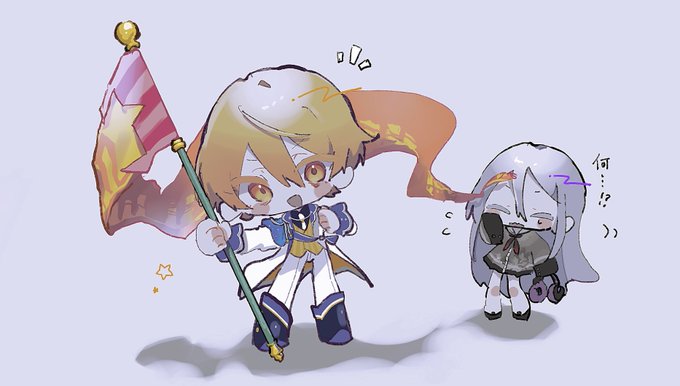 「chibi holding flag」 illustration images(Latest)