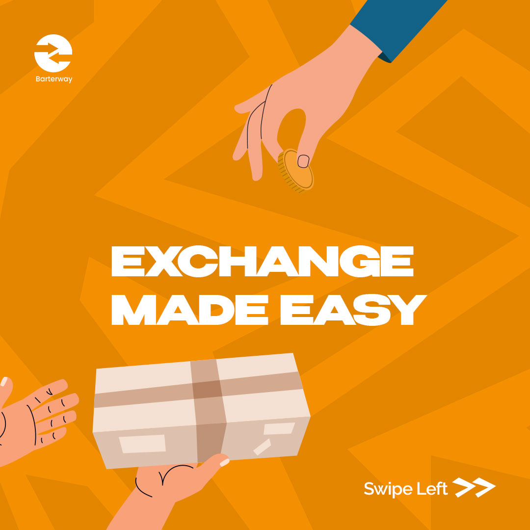 barterway's tweet photo. BarterWay allows you to swap your items for other items of value.
Without money, you can get what you want using what you have.
#exchange #easyexchange #exchangemadeeasy #trade #tradebybarter #giveandtake #goodlife #barterway https://t.co/sU4flGUSpB