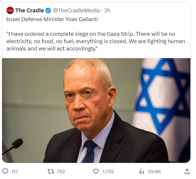 smile2jannah's tweet photo. Collective punishment is a war crime. This is a place where 1 million kids are imprisoned. 
And yet the UK continues to fly the flag of Israel, US funds them, while civilians are being bombed. https://t.co/cbXX7Lyiyc