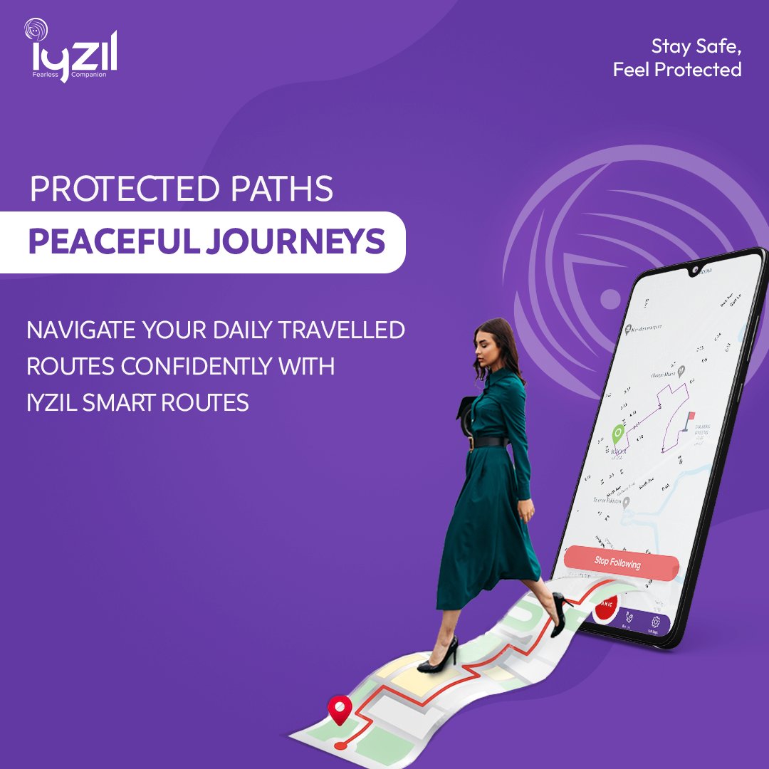 iyzilofficial's tweet photo. Walk with peace of mind, wherever you go, using Iyzil's Smart Routes for a protected journey.

Want to learn how Iyzil's Smart Routes feature works?
Visit our website now:
https://t.co/EerpH2tEqf https://t.co/pWaIGZE3At