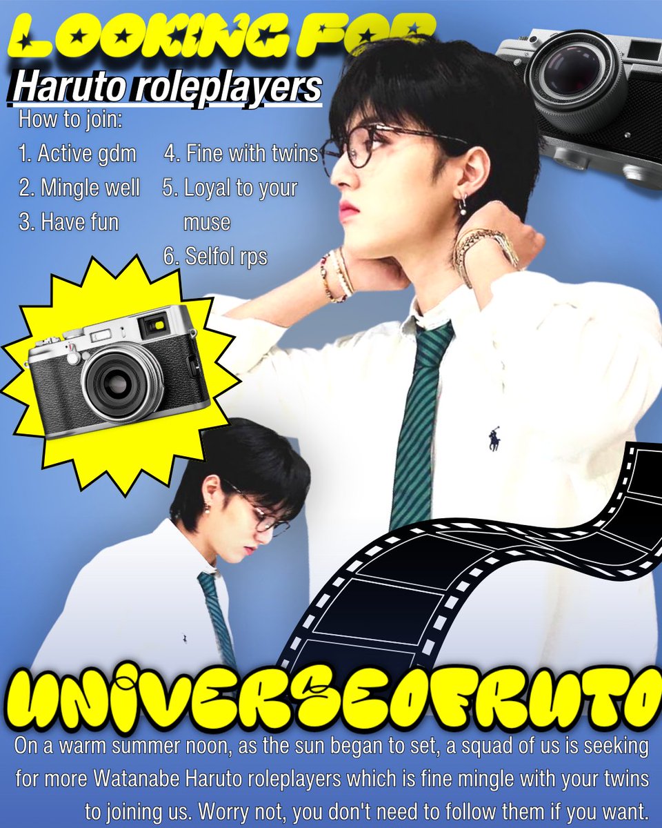 rutoniverse's tweet photo. A retweet will be appreciated! We, UniverseofRuto, are seeking for another TREASURE’s Haruto roleplayer to join us! Make sure you are active, selective rps, loyal to your muse and mingle well. Kindly leave a trace below if you're interested and tag them, also OA and SQ-mates. https://t.co/btW6OYkAAK