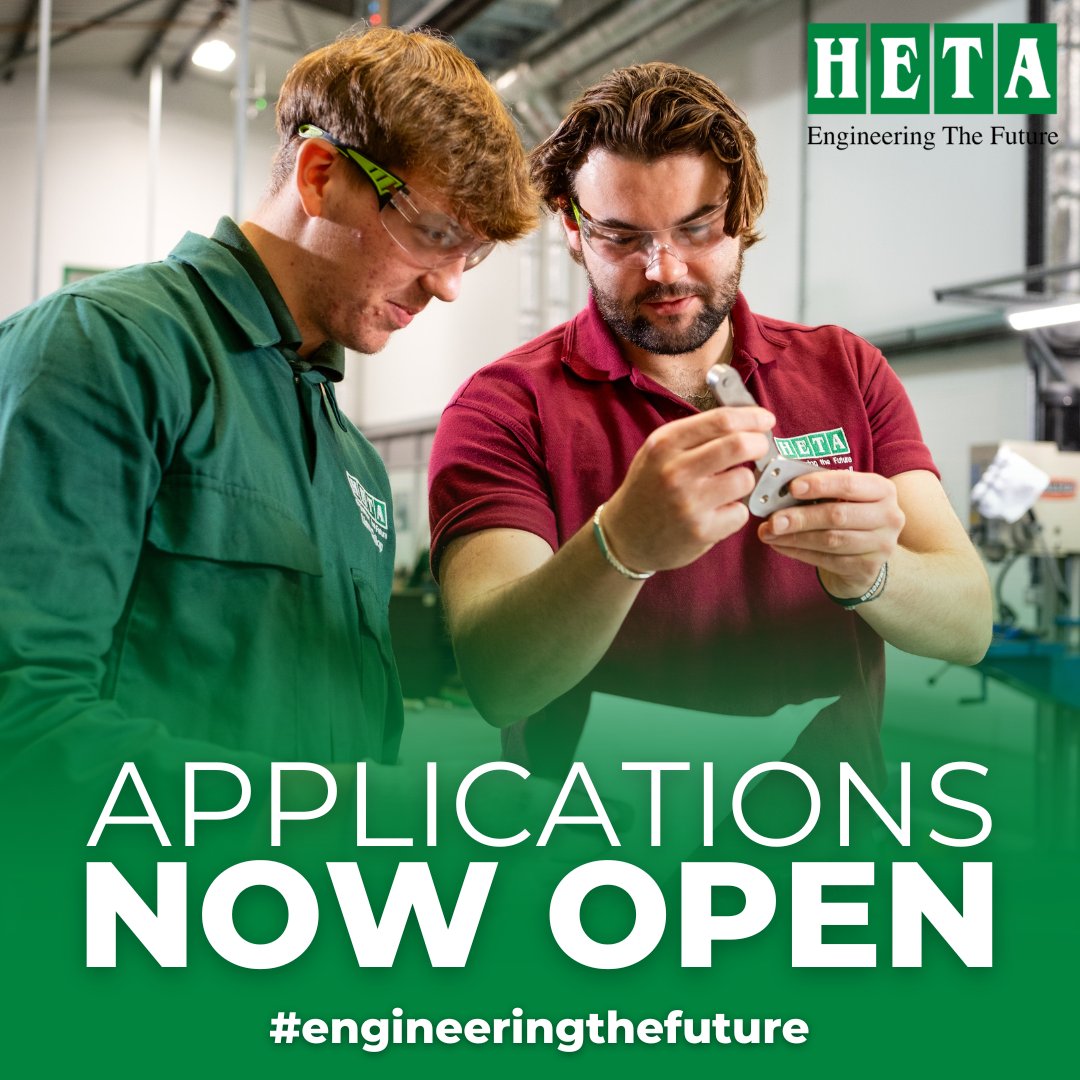 📝APPLICATIONS ARE NOW OPEN📝 Learn, earn and grow with Yorkshire and the Humber's leading engineering training provider🛠️ Kickstart your career with us today, click on the link below to apply👇 heta.co.uk/engineering-ap…