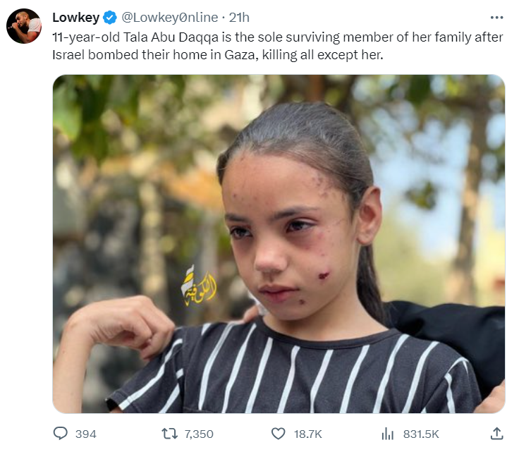 smile2jannah's tweet photo. Collective punishment is a war crime. This is a place where 1 million kids are imprisoned. 
And yet the UK continues to fly the flag of Israel, US funds them, while civilians are being bombed. https://t.co/cbXX7Lyiyc