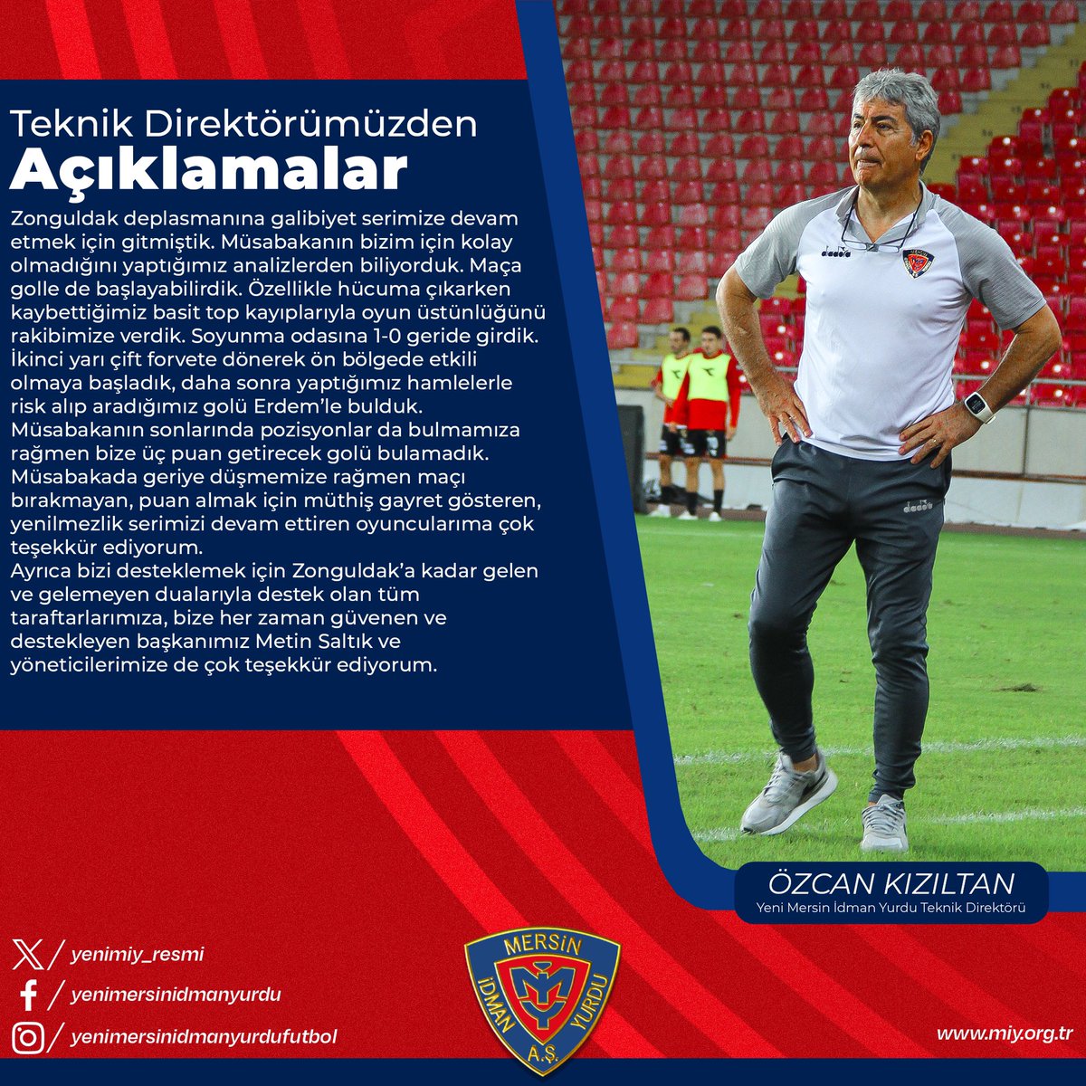 Teknik Direktörümüzden Açıklamalar👇

#YMİY #YeniMersinİdmanYurdu