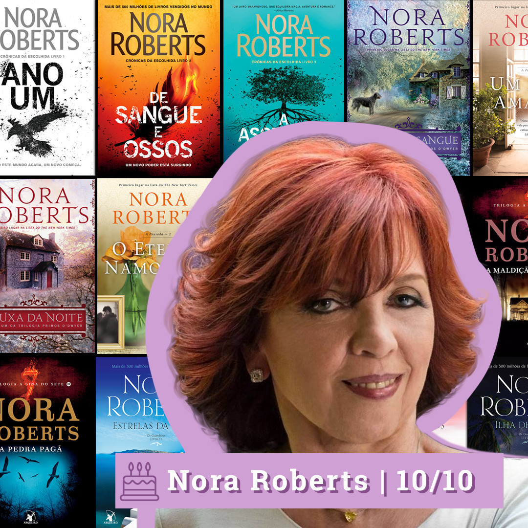 Hoje é aniversário de Nora Roberts, autora de séries como Quarteto de noivas, A Pousada, Os Guardiões e Crônicas da escolhida! Sucesso em todo o mundo, Nora já escreveu mais de 200 livros. 

Parabéns, Nora! ❤

#noraroberts
#euleioarqueiro