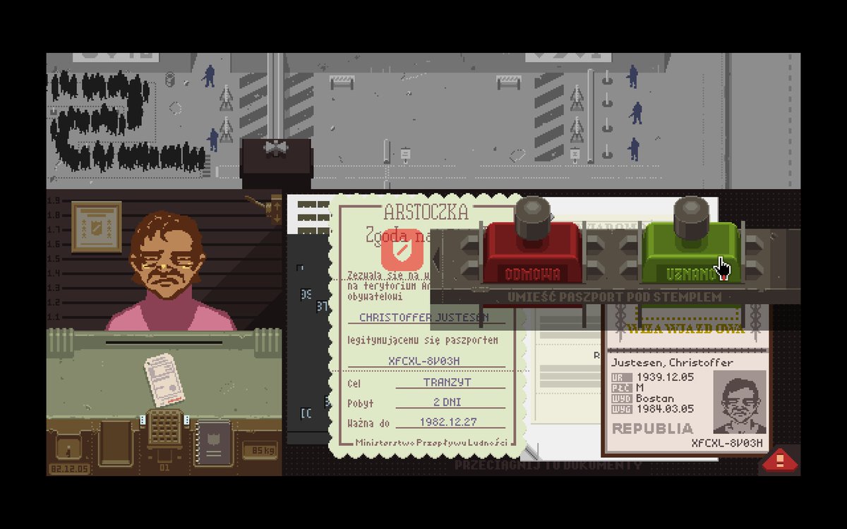 OpoznionyGracz's tweet image. Powrót do #PaperPlease i jakie to dalej jest złoto. 😮 Ciągle jeden z najlepszych indyków na rynku. Ten klimat przytłaczającego z każdej strony reżimu jest niesamowity. Do tego nie pamiętam runów sprzed lat kompletnie. Pomaga to znowu przeżyć na pełnym zaangażowaniu. #Steam