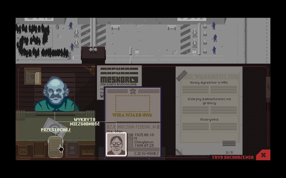 OpoznionyGracz's tweet image. Powrót do #PaperPlease i jakie to dalej jest złoto. 😮 Ciągle jeden z najlepszych indyków na rynku. Ten klimat przytłaczającego z każdej strony reżimu jest niesamowity. Do tego nie pamiętam runów sprzed lat kompletnie. Pomaga to znowu przeżyć na pełnym zaangażowaniu. #Steam