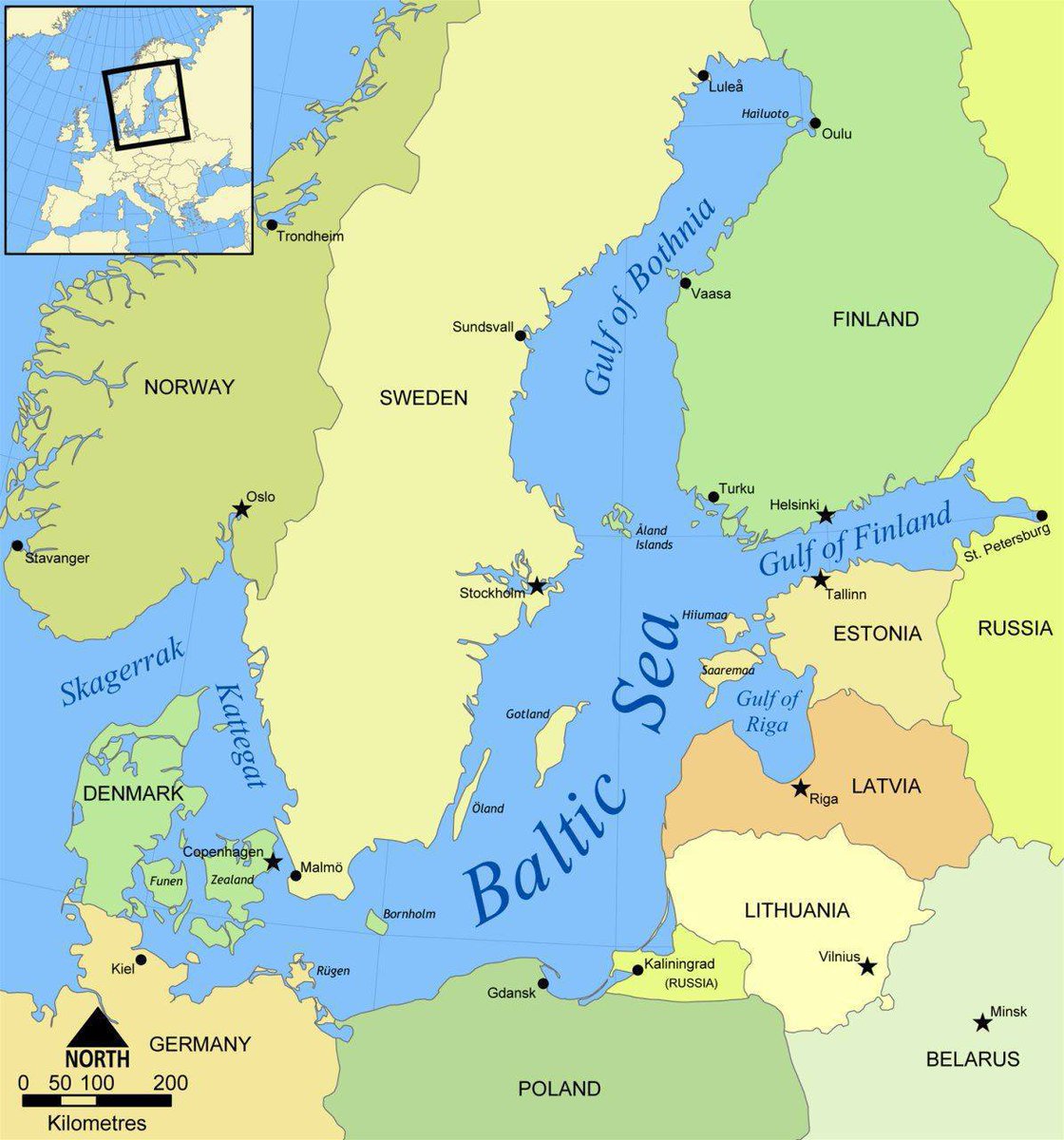 Baltic sea bordering countries
Mnemonic- GPRS For DELL
G- Germany
P- Poland
R- Russia
S- Sweden
F- Finland
D-Denmark
E- Estonia
L- Latvia
L- Lithuania