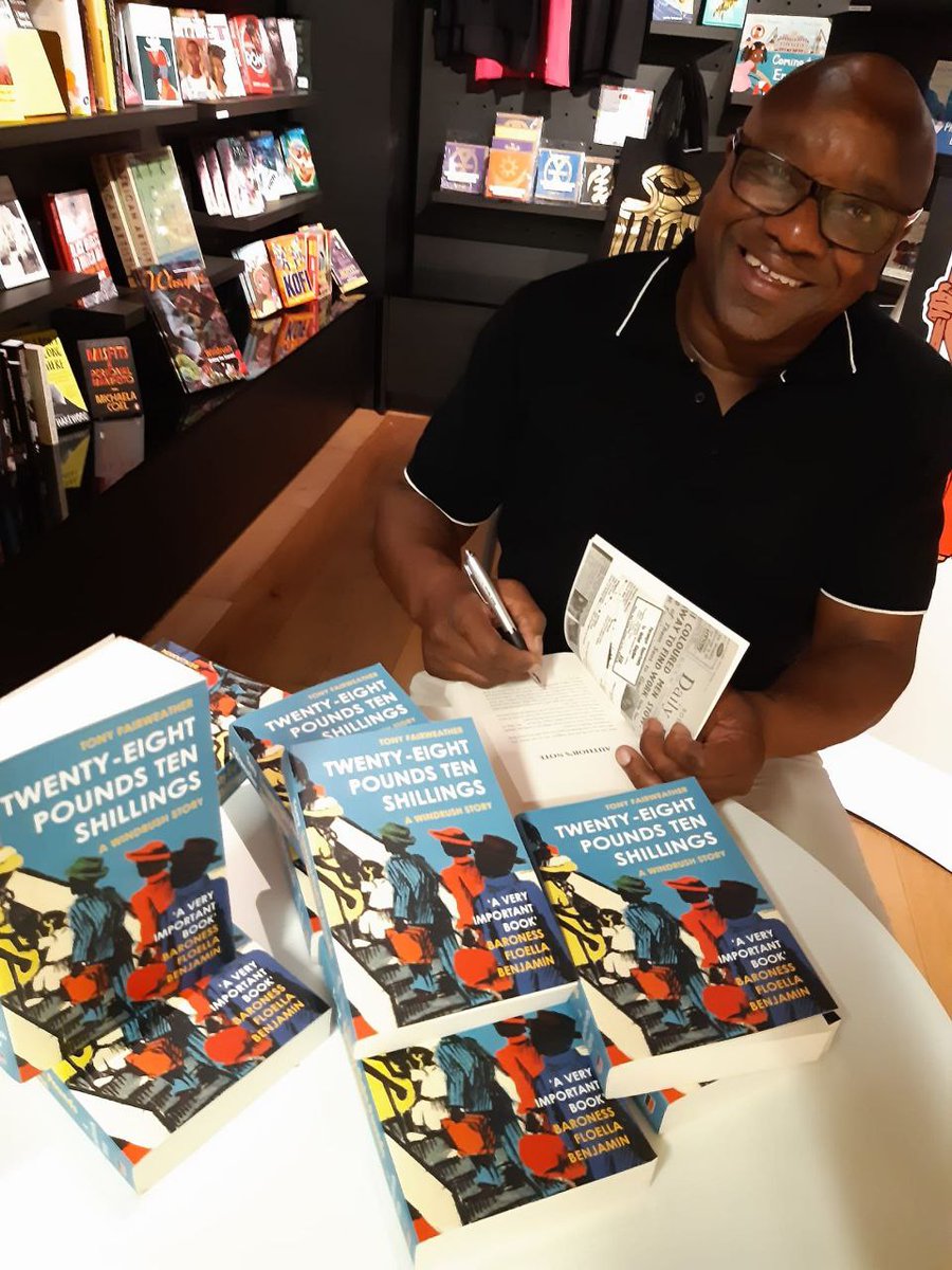 A lovely pic from @TonyFairweathe3's book signing at the Black Cultural Archives last Friday, following a reading and Q&A on Twenty-Eight Pounds Ten Shillings: A Windrush Story. Thank you all for a great evening!