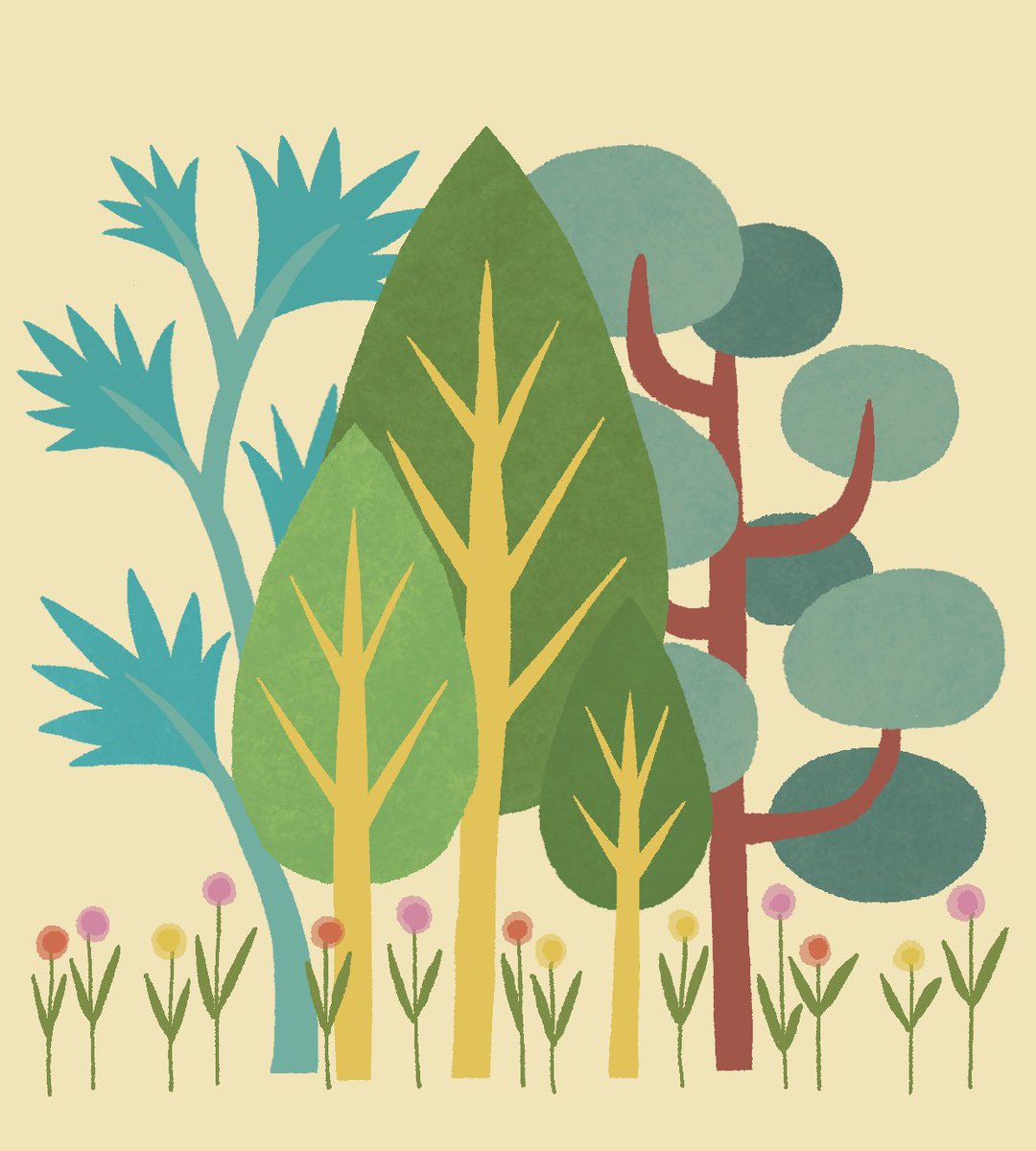 sugiya's tweet photo. 🌳🌲🌴　#illustlation #イラスト https://t.co/NyQ35hYmbn