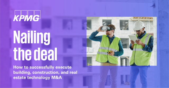 ScottVerschoor's tweet image. #BuildingTech adoption is increasing in the engineering, construction, and real estate sectors. Investors must address misconceptions and foster strong partnerships to succeed. Learn how @KPMG_US can help you create winning M&amp;amp;A strategies in the space. bit.ly/45rTjvg