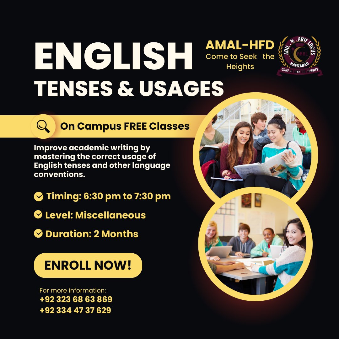 AdilMArif7860's tweet image. 🌟 Elevate your language skills with my FREE English Tenses and Usages classes! Master grammar effortlessly. Join now and embrace confident, impeccable English! 🎓📚 #FreeEnglishClasses #LanguageMastery