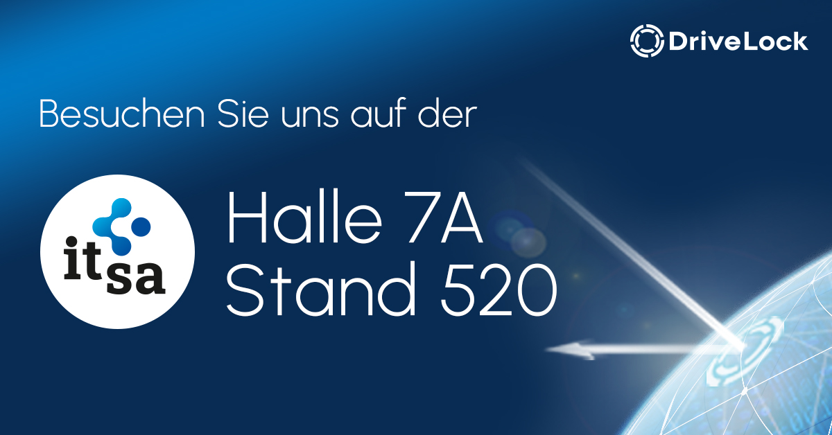 Unser Partner <a href="/drivelock_de/">DriveLock SE</a> wird auch dieses Jahr wieder auf der #itsaexpo vom 10. bis 12. Oktober 2023 vertreten sein! Besuchen Sie ihn in Halle 7A Stand 520 und erfahren Sie alles über #Cybersecurity und Datenschutz sowie über DriveLock 365 Access Control powered by Torsion.