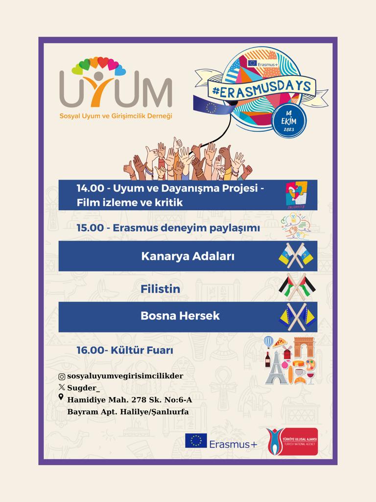 SUGDER_'s tweet photo. Gençler #erasmusdays günleri https://t.co/bP46cw9Z7z de SUGDER olarak 14 Ekim'de  #erasmusdays 'i kutlayacağız.Sizler için hazırladığımız birbirinden güzel etkinliklerle dolu programımızı paylaşıyoruz ve hepinizi bekliyoruz.@ulusalajans @ilkerastarci https://t.co/is0KAJbyed