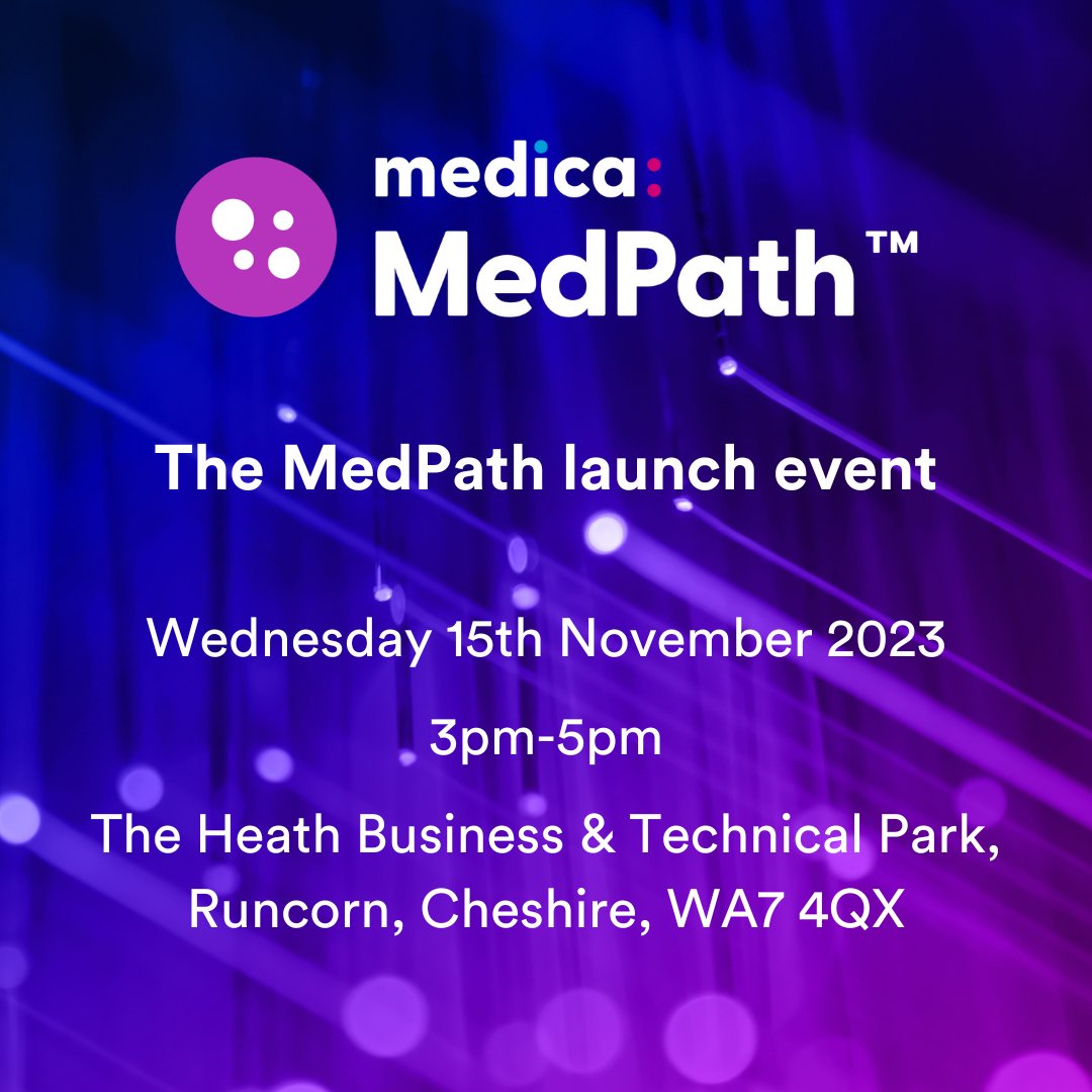 MedicaGroup's tweet image. Join us in celebrating the launch of #MedPath at our brand new lab in Runcorn, Cheshire. 

Our digital #histopathology team will be available to guide you through the facility and address any questions you may have.

Secure your spot here: 👇
lnkd.in/ebbqfJ_v