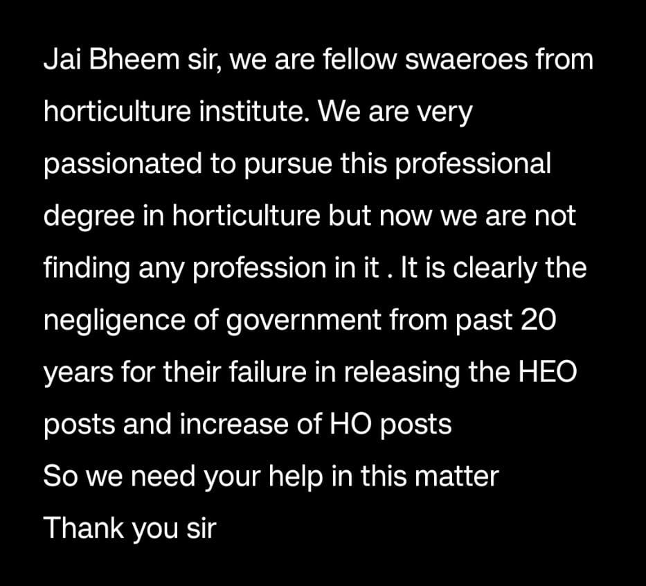 m_pranitha23's tweet photo. #struggleforHOposts 
#struggleforHEOposts
#collegeofhorticulture
#skltshu #rajendranagar #wewantjustice
@RSPraveenSwaero https://t.co/MmpPrFvdBH